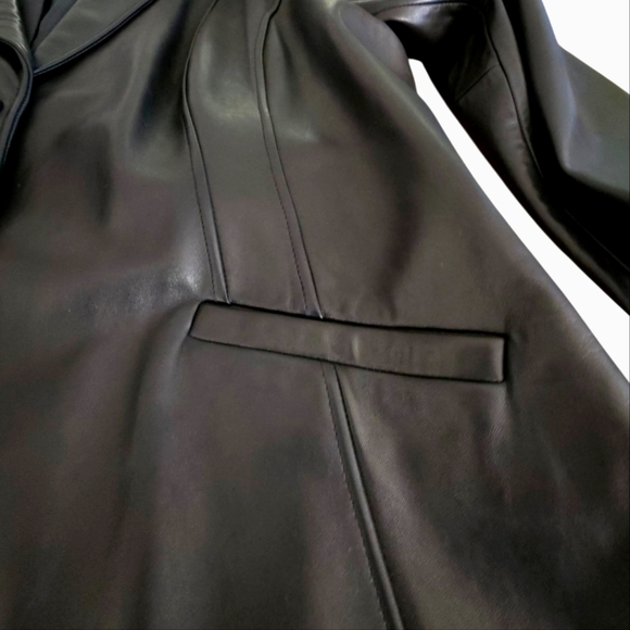 Preston & York Genuine Lamb Skin Leather Coat/ Jacket Buttery Soft Size 3X Black - Picture 15 of 16